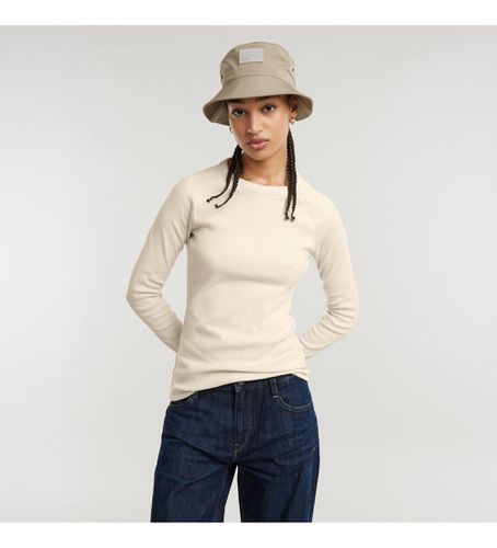 D25026-D850-127 T-shirt à côtes étroites avec trou de serrure (XS), Casuel, Manche longue, Le coton biologique, Dur - G-Star - Modalova