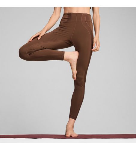 Legging Studio Cloudspun Rib marron (XS), Sport, Multisport, Polister recyclé, Durable - Puma - Modalova