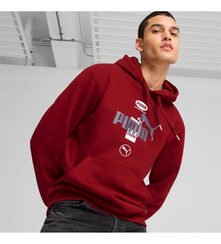 Sweatshirt Power Graphic H maroon (S), Casuel, Sport, Grenat, Coton, Multisport, Durable - Puma - Modalova