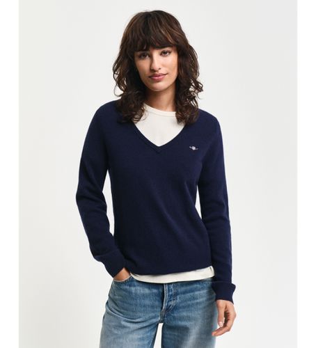 Pull en laine d'agneau extra fine , col en V (L), Casuel - Gant - Modalova