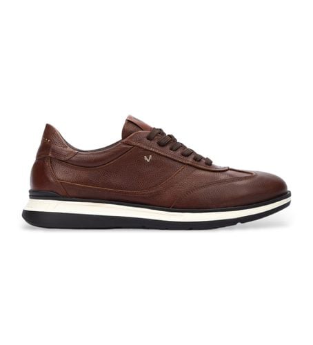 N Walden Leather Sneakers 1606 brown (39), Cuir, Marron, Plat, 1 à 3 cm, Lacets, Casuel - Martinelli - Modalova