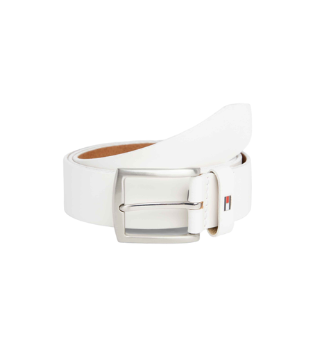 AM0AM08360 New Denton 3.5 leather belt (90 cm), Blanc, Casuel, Cuir - Tommy Hilfiger - Modalova