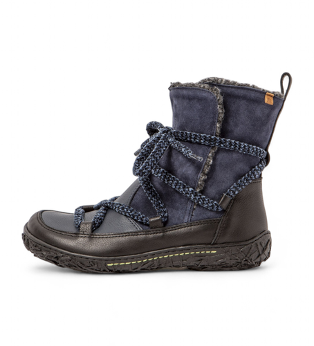 NS005_001 Bottines en cuir N5455 (37), Plat, Lacets, Casuel, Marine - El Naturalista - Modalova