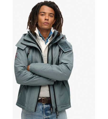 M5011921A Veste coupe-vent à capuche Mountain (XXL), Bleu, Casuel, Polister recyclé, Durable - Superdry - Modalova