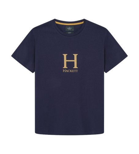 HM500844 Heritage H T-shirt (S), Casuel, Coton, Manche courte, Marine - Hackett London - Modalova