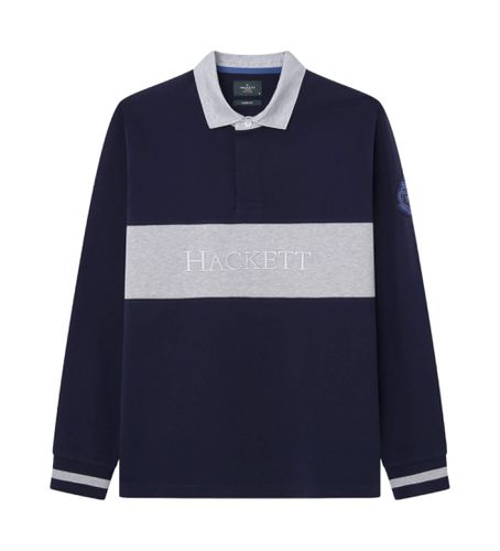 HM570833 Polo Heritage Pnl (S), Casuel, Coton, Manche longue, Marine - Hackett London - Modalova