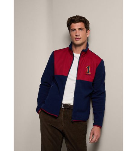 HM581291 Heritage Sweatshirt Nbr Flc Fz (S), Casuel, Polyester, Marine - Hackett London - Modalova