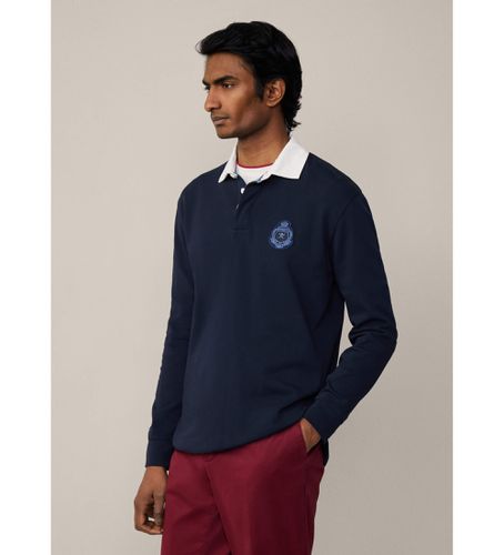 HM570837 Polo Heritage (L), Casuel, Coton, Manche longue, Marine - Hackett London - Modalova