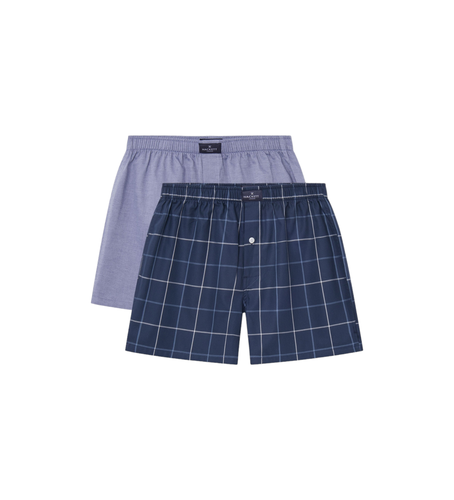 HMU10697 Lot de 2 caleçons Boxer à carreaux , (S), Homewear, Coton - Hackett London - Modalova