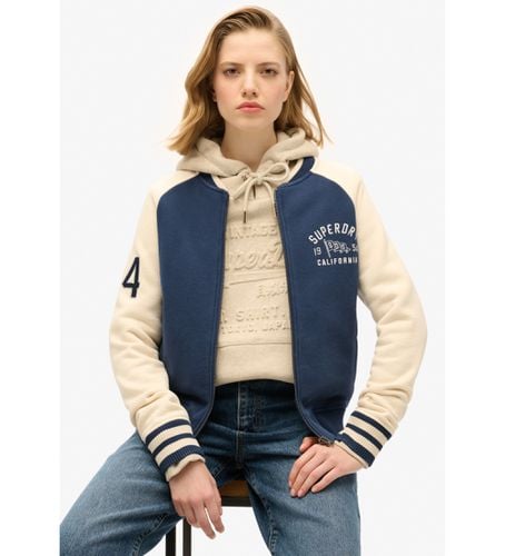 W2012160A Blouson bombardier en tricot à motif College Script, (S), Casuel, Coton, Durable - Superdry - Modalova