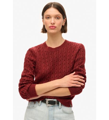 W6110565A Jumper Fitted Cable maroon (M), Casuel, Grenat, Polyester - Superdry - Modalova