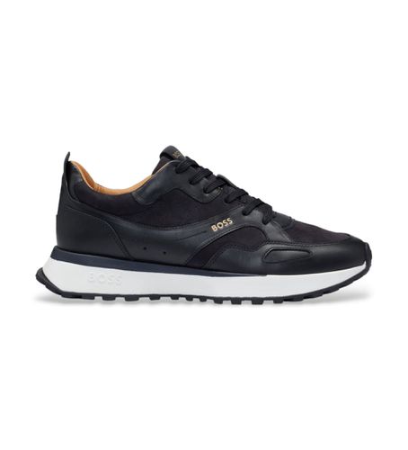 Jonah Runn Leather Sneakers (43), Cuir, Plat, Lacets, Casuel, Marine - BOSS - Modalova