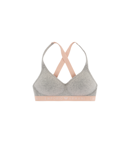 F227 Soutien-gorge bralette rembourré en coton biologique avec bande logo ASV (L), Homewear - Emporio Armani - Modalova