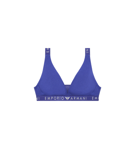 F227 Soutien-gorge bralette en coton biologique avec bande logo ASV lilas (L), Homewear, Violet - Emporio Armani - Modalova