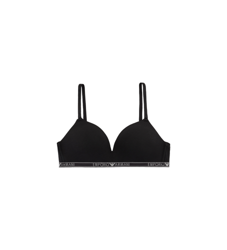 F223 Soutien-gorge triangle rembourré en coton biologique avec bande logo ASV (L), Homewear, Le coto - Emporio Armani - Modalova