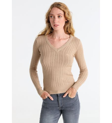 Pull en tricot câblé marron (XS), Casuel, Viscose, Manche longue - Lois Jeans - Modalova