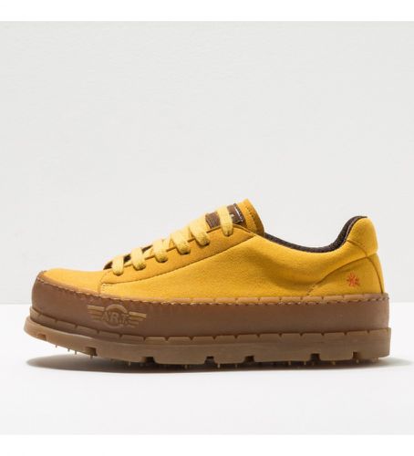 Unisex. 11773115K003_024 Baskets en cuir 1773 Micro Planet mustard (40), Plat, 1 à 3 cm, Lacets, Casuel, Jaune, Moutarde - Art - Modalova