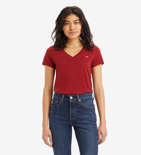 T-shirt Perfect V- marron (L), Casuel, Grenat, Coton, Manche courte - Levi's - Modalova