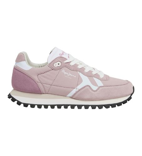 PLS40013 Brit-On Print Leather Sneakers (38), Cuir, Plat, Lacets, Casuel, Rose - Pepe Jeans - Modalova