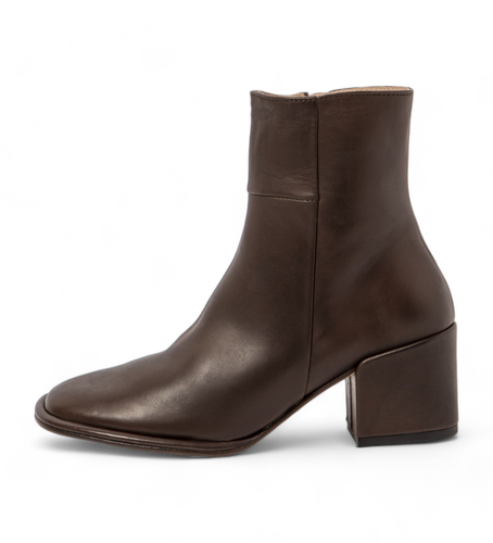 Bottines en cuir marron S3374 (39), 5 à 8 cm, Fermeture éclair, Casuel - Neosens - Modalova