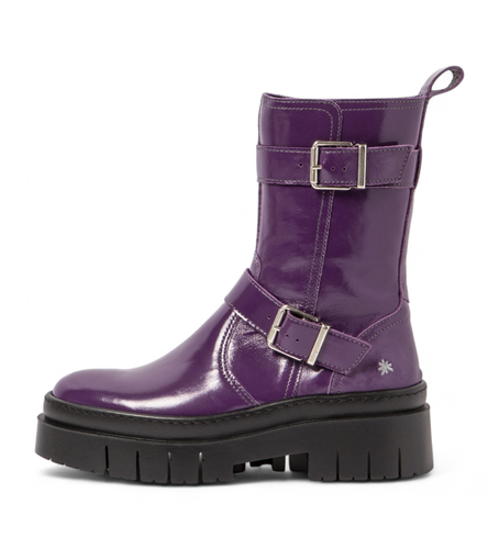 DR003_091 Bottines en cuir lilas 1958 (39), 3 à 5 cm, Fermeture éclair, Casuel, Violet - Art - Modalova