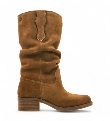 Bottes en cuir marron Frontier (40), 3 à 5 cm, Fermeture éclair, Casuel - Mustang - Modalova