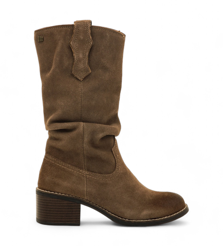 Bottes en cuir marron Frontier (36), 3 à 5 cm, Fermeture éclair, Casuel - Mustang - Modalova