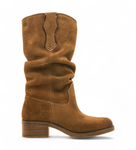 Bottes en cuir marron Frontier (36), 3 à 5 cm, Fermeture éclair, Casuel - Mustang - Modalova