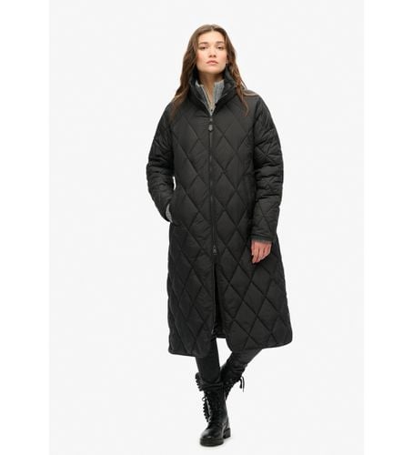 W5011796A Veste matelassée extra longue avec doublure noire (M), Casuel, Polyester, Durable - Superdry - Modalova