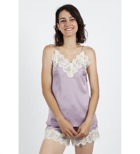 Bretelles de pyjama Crêpe doux (L), Homewear, Violet, Polyester - Admas - Modalova