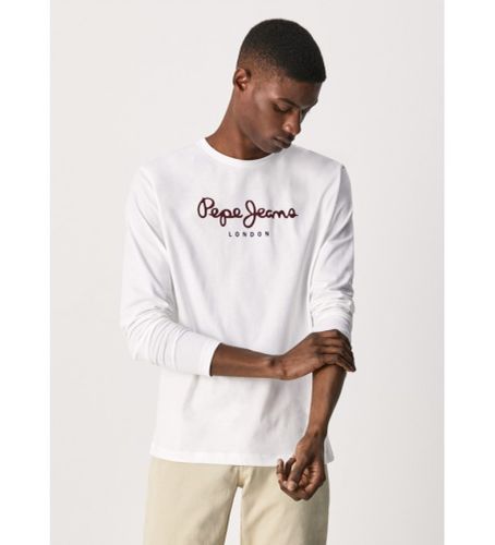 Til mænd. PM508209 Eggo Long T-shirt N (L), Sort, Casual, Bomuld, Lange ærmer - Pepe Jeans - Modalova