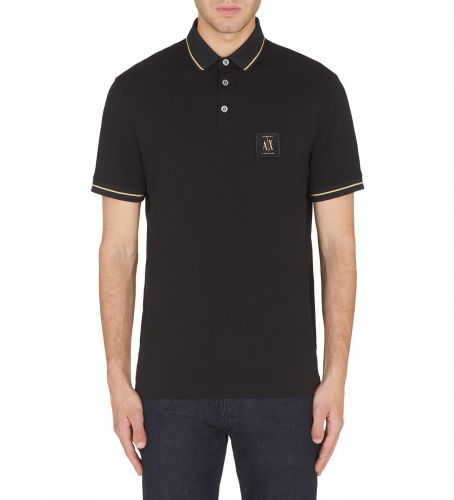 Til mænd. 8NZFPQZJH4Z1200 Basic Icon polo shirt (L), Casual, Bomuld, Korte ærmer - Armani Exchange - Modalova