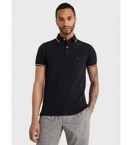 Til mænd. MW0MW13080 Core Tipped Slim Polo (XXL), Casual, Korte ærmer, Økologisk bomuld, Bæredygtig - Tommy Hilfiger - Modalova