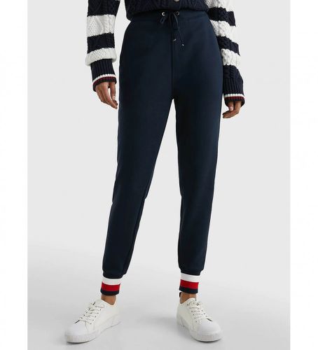 Til kvinder. WW0WW24970 Jogger bukser navy striber (M), Casual, Bomuld, Blå - Tommy Hilfiger - Modalova