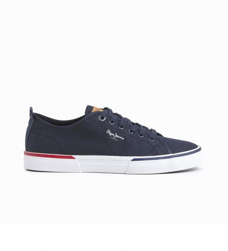 Til mænd. PMS30811 Basic Sneakers Kenton Smart navy (45), Stof, Fast, Blonder, Casual, Blå - Pepe Jeans - Modalova