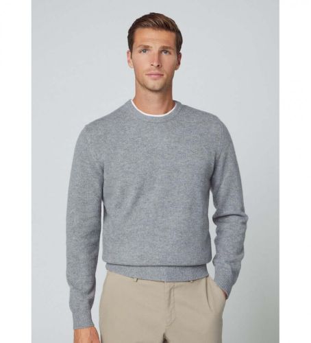 Til mænd. HM703019 Lammeuld Crew jumper gr (S), Casual, Grå, Bomuld - Hackett London - Modalova