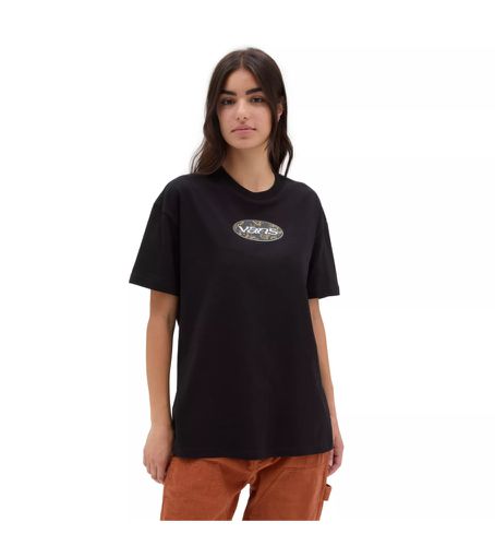 Til kvinder. VN000F1RBLK1 Oval Bloom Oversized T-shirt (S), Casual, Bomuld, Korte ærmer - Vans - Modalova