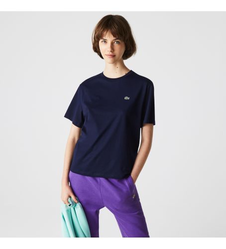 Til kvinder. TF5441_166 T-shirt Logo mini navy (36), Casual, Bomuld, Korte ærmer, Blå - Lacoste - Modalova