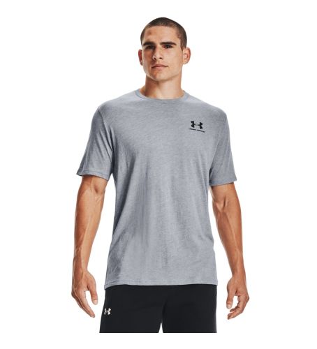 Til mænd. 1326799 UA Sportstyle kortærmet T-shirt lysegrå (L), Casual, Bomuld, Korte ærmer - Under Armour - Modalova