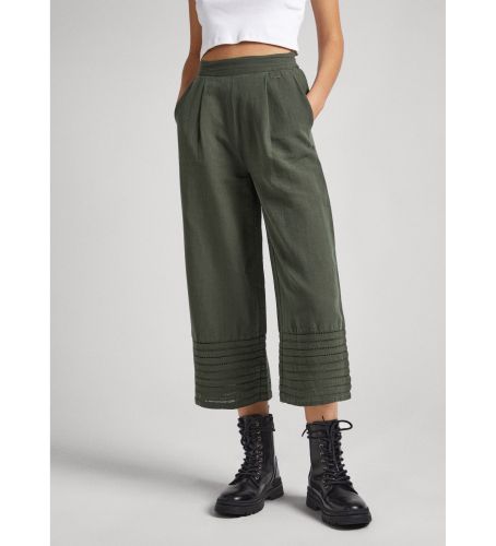 Til kvinder. PL211643 Feva grønne bukser (L), Casual, Linned - Pepe Jeans - Modalova