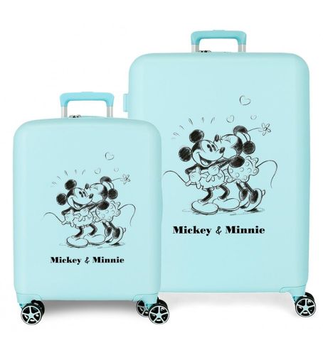 Til kvinder. 3739727 Mickey & Minnie Kisses hårdt kuffertsæt 55 - 70 cm (OSFA), Casual, ABS/Polykarbonat, Stor, Hytte - Disney - Modalova