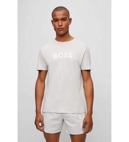 Til mænd. 50503276 T-shirt med logo (L), Casual, Grå, Bomuld, Korte ærmer - BOSS - Modalova