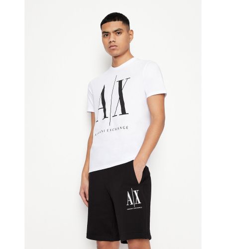 Til mænd. 8NZTPAZJH4Z5100 Regular fit strik-T-shirt (S), Casual, Bomuld, Korte ærmer - Armani Exchange - Modalova