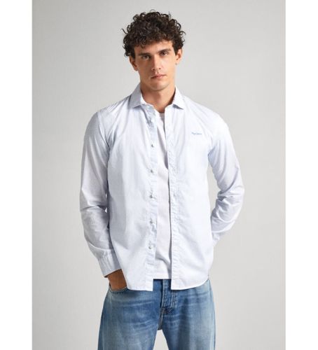 Til mænd. PM308486 Pascal skjorte (M), Casual, Party, Bomuld, Klassisk, Lange ærmer, Bæredygtig - Pepe Jeans - Modalova