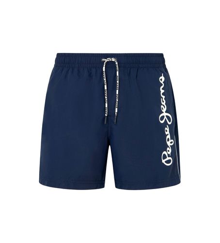 Til mænd. PMB10393 Navy Logo Badedragt (S), Badetøj, Polyester, Blå - Pepe Jeans - Modalova