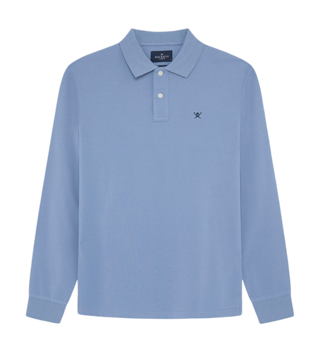 Til mænd. HM550887 Polo Slim Fit Logo (S), Casual, Bomuld, Lange ærmer - Hackett London - Modalova