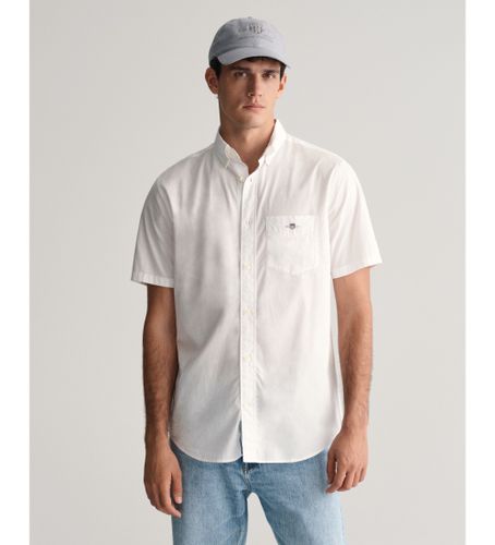 Til mænd. 3000101 Regular Fit-skjorte i poplin (L), Casual, Bomuld, Korte ærmer - Gant - Modalova