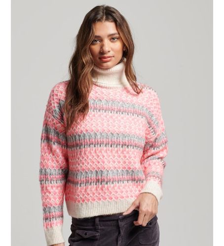 Til kvinder. W6110526A Kort strikket pullover med rullekrave (S), Casual, Polyester - Superdry - Modalova