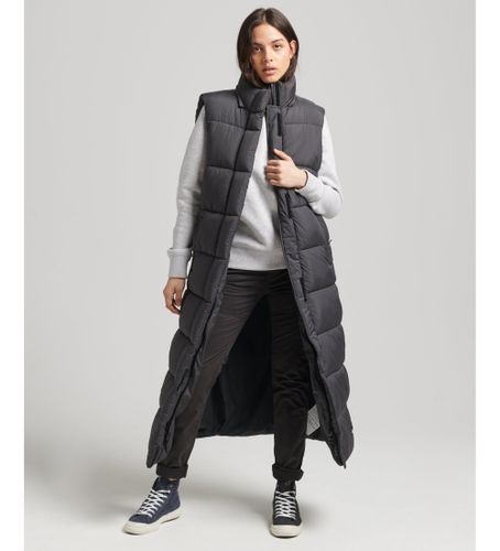 Til kvinder. W5011444A Ripstop-vest med hætte, lang, (XS), Casual, Polyester - Superdry - Modalova