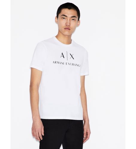 Til mænd. 8NZTCJZ8H4Z1100 Regular fit strik-T-shirt (M), Casual, Bomuld, Korte ærmer - Armani Exchange - Modalova